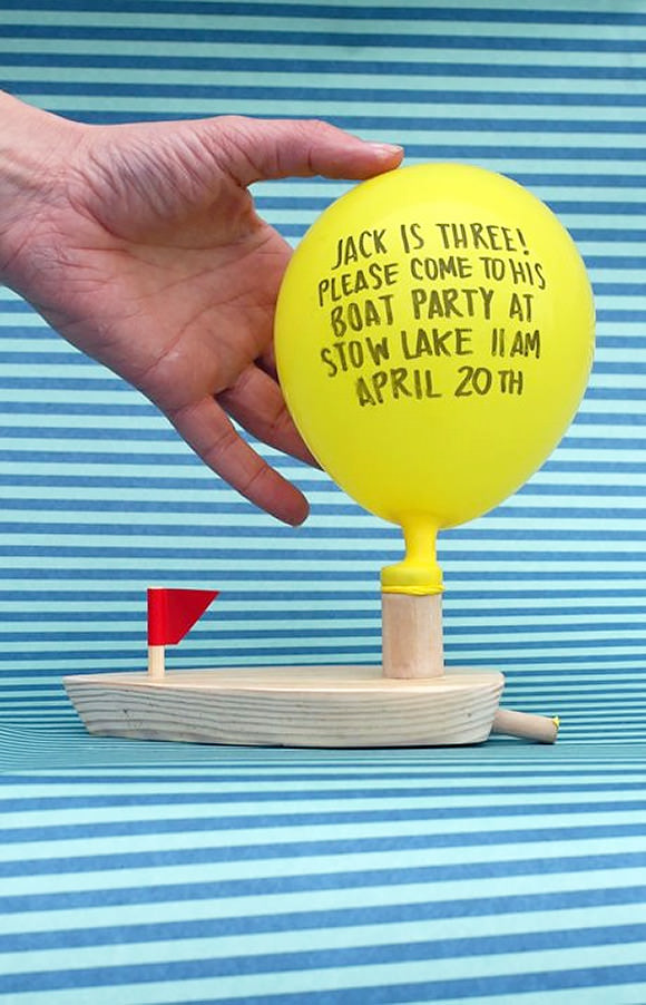 DIY Wooden Boat Invitations