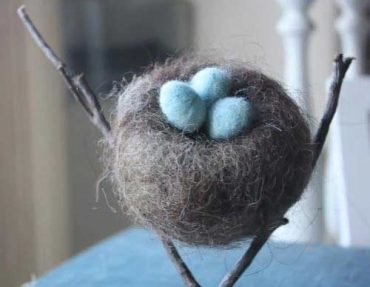 Etsy Finds: Needle Felted Nest with Eggs