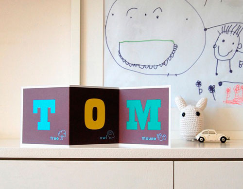 Personalized Letter Name Cards