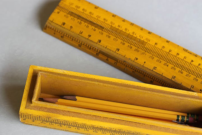 Recycling Vintage Rulers Into Treasure Boxes