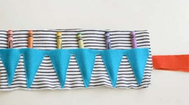 Bunting Crayon Roll Kids Craft