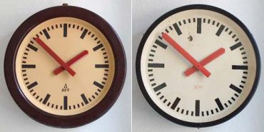 vintage industrial clocks