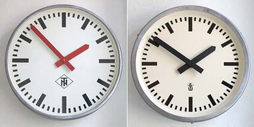 vintage industrial clocks