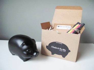 chalk piggy bank