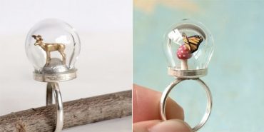 tiny woodland terrarium rings on etsy