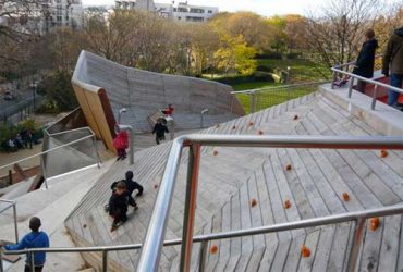 belleville park playground in paris