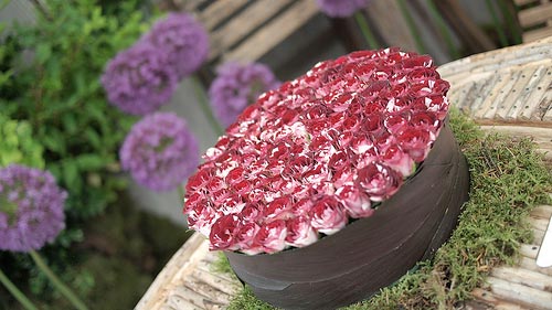 Chelsea Flower Show Cake with Roses