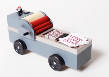 Letterpress Pinewood Derby Car