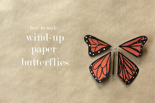 How To Make Wind Up Paper Butterflies Handmade Charlotte