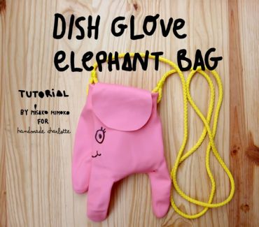 DIY Dish Glove Elephant Bag