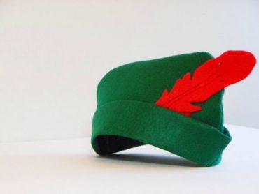Eco-Felt Robin Hood Hat, available for $10 from Tiny Disguises on Etsy