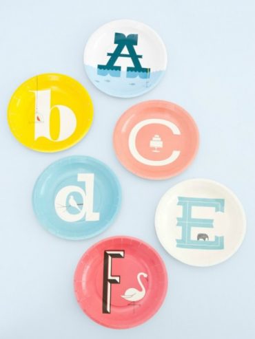 Paper Alphabet Plates for Kids from PaperMash