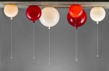 Balloon Lights for Kids Rooms - pull the string to turn on/off (available as ceiling or wall mount)