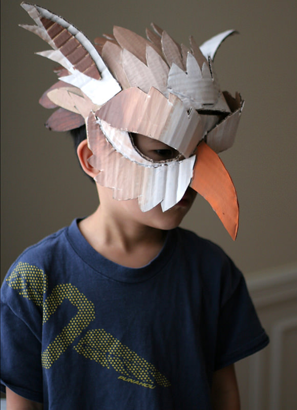 DIY Cardboard & Paper Masks for Halloween | Charlotte