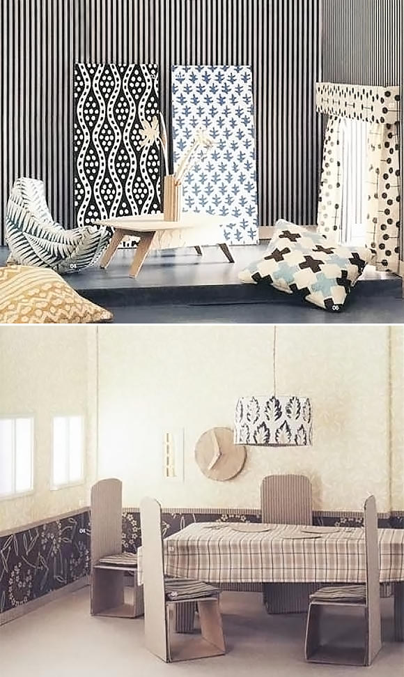 Mod­ern DIY Card­board Doll­house Fur­ni­ture