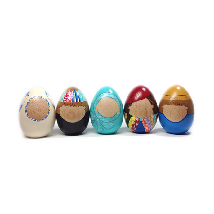 Recreate Your Family as Custom Wooden Eggs