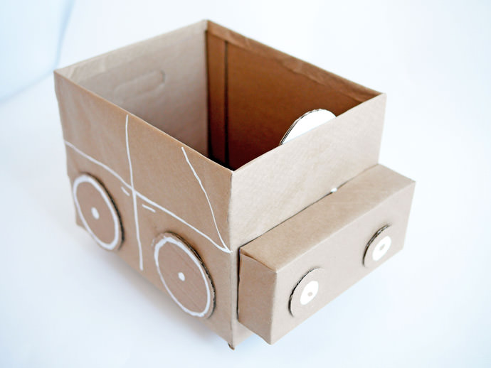 DIY Shelf Organizer Using Cardboard Boxes