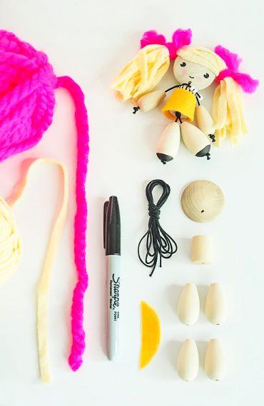 DIY Wooden Bead Dolls, tutorial via Small for Big