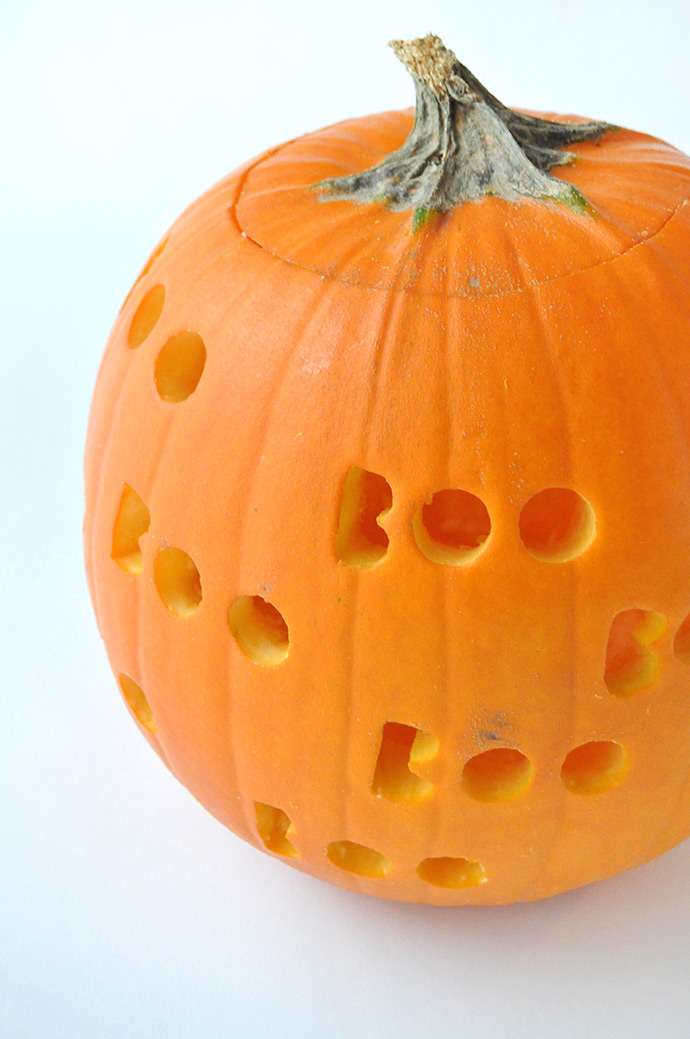 DIY Spooky Drilled Pumpkins ⋆ Handmade Charlotte