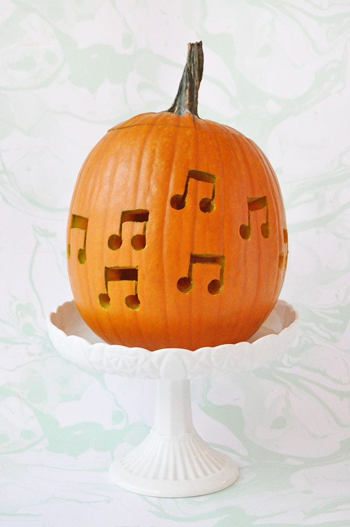 DIY Music Note Drilled Pumpkins Handmade Charlotte