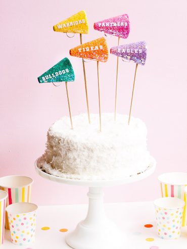 DIY Megaphone Cake Toppers