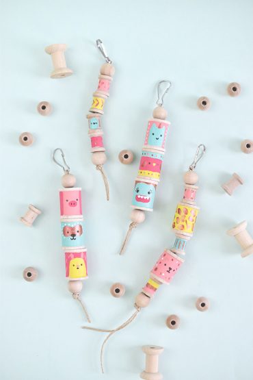 Silly Spool Totem Pole Backpack Charms