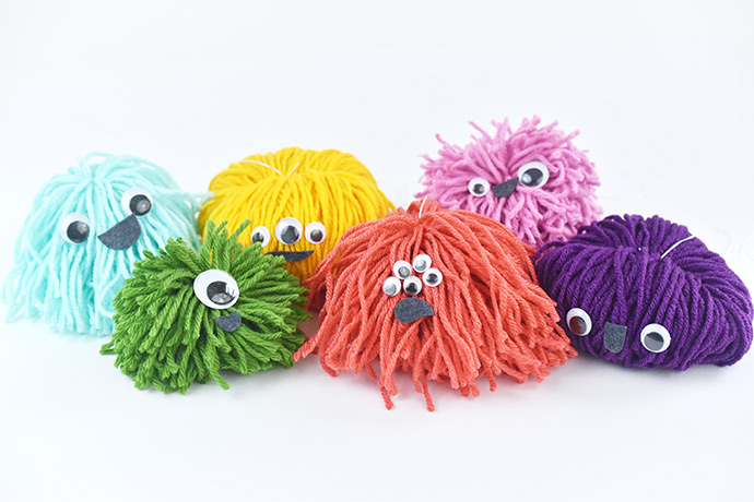 How to make the perfect pom pom + turn them into POM POM MONSTERS! :) – oh  yay studio – Color + Painting + Making + Everyday celebrating