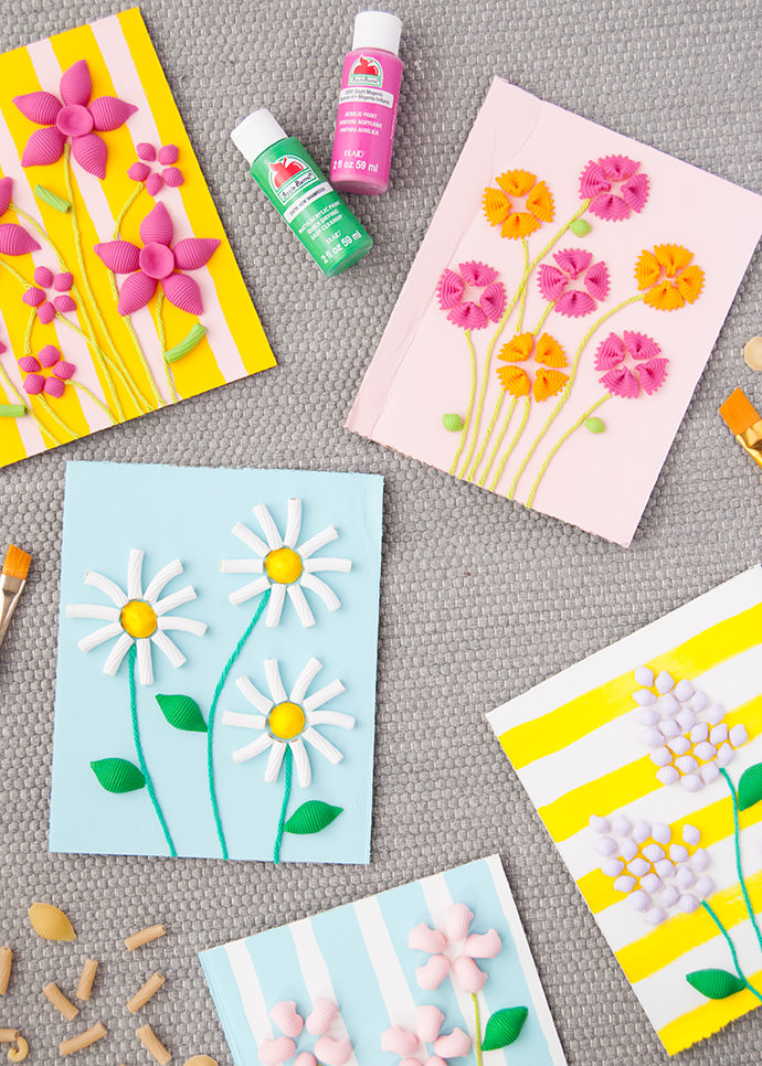 Macaroni Art Mother's Day Cards | Handmade Charlotte
