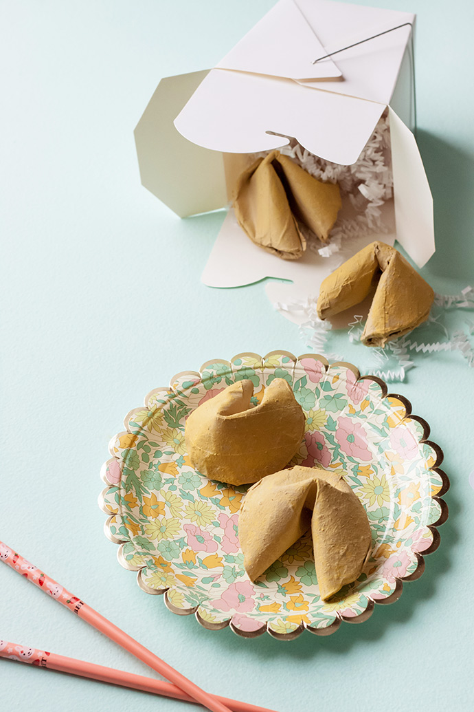 How To Make DIY Paper Fortune Cookies - Sugar and Charm